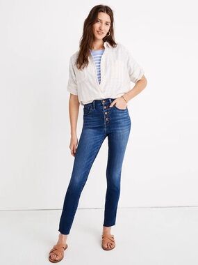 Madewell 10" High-Rise Skinny Crop Jeans with FLAW‎ Women's 32